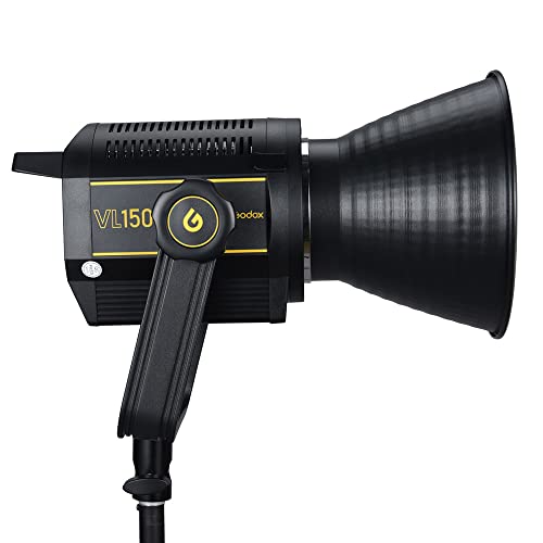 Godox VL150 LEDビデオライト 150W LED撮影灯 5600K CRI96 TLCI95 0-100％調光可能 放熱性 Bowensマウント 6グループ16チャンネル [並行輸入品]