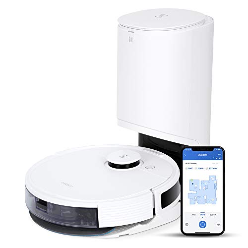 【自動ゴミ収集】ECOVACS(エコバックス）DEEBOT N8+ ロボット掃除機 マッピング 水拭き対応 強力吸引 お掃除ロボット 薄型＆静音設計 自動充電 落下防止 Wi-Fi接続 Alexa対応 フローリング/畳/カーペット掃除 Amazon.co.jp限定 1年メーカー保証