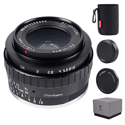 TTArtisan 23mm F1.4 レンズ マニュアルレンズ MFT M4/3マウントカメラ epm1 emp2 E-PL1 E-PL2 E-PL3 E-PL5 E-PL6 G2 G3 G5 G6 G7 G9 GH1 GH2 GH3 GH4 GH5 GH5S に対応 (ブラック)