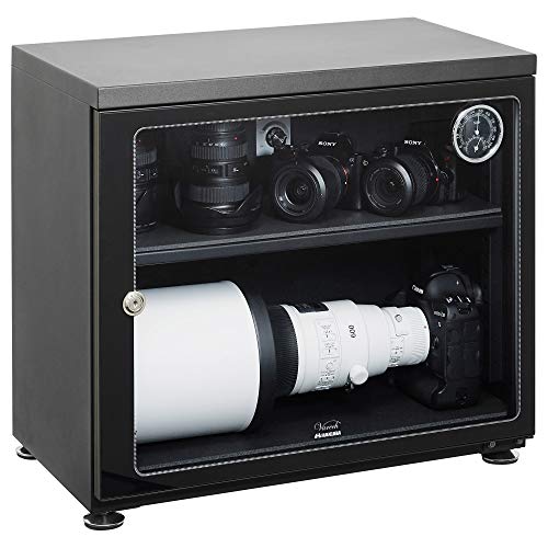 【Amazon限定ブランド】 HAKUBA 防湿庫 E-ドライボックス 大容量 85L カビ対策 自動除湿 静音 電子制御式 メーカー5年保証 KED-85W