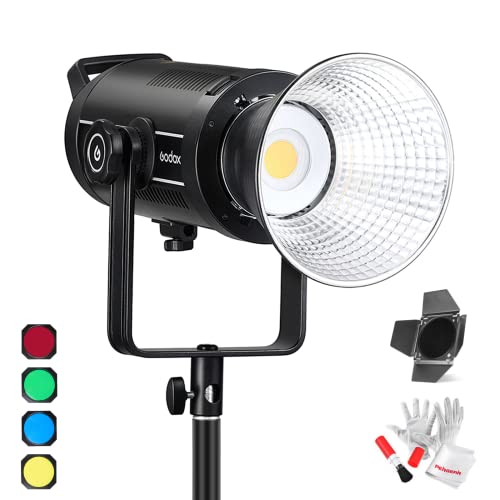 【Godox正規代理店】 GODOX SL150II SL150W II 150W Ledビデオライト Bowensマウント 58000lux@1m CRI96+ TLCI97+ ８つ照明モード ファン BD-04標準リフレクターディフューザーキット同梱 [並行輸入品]