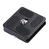 k-outdoor クランプ クイックリリース 標準 クイックシュー カメラマウント 汎用 三脚 ボールヘッド Arca Swiss w 1/4ネジ付 PU40