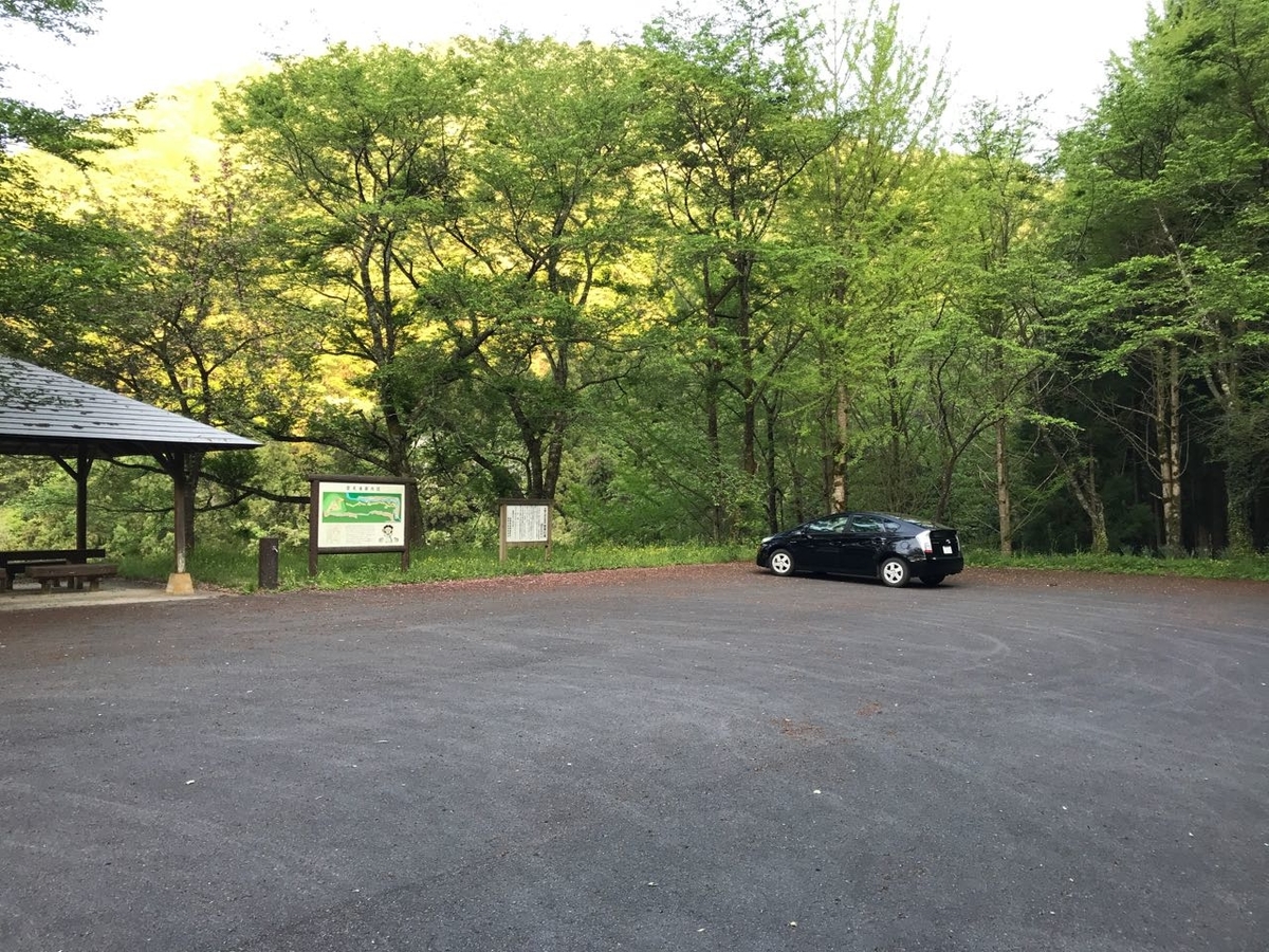 広い駐車場に自分の車が一台