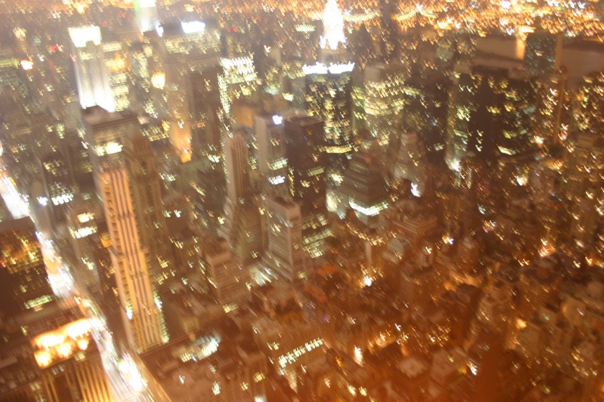 ニューヨークの手ぶれ夜景