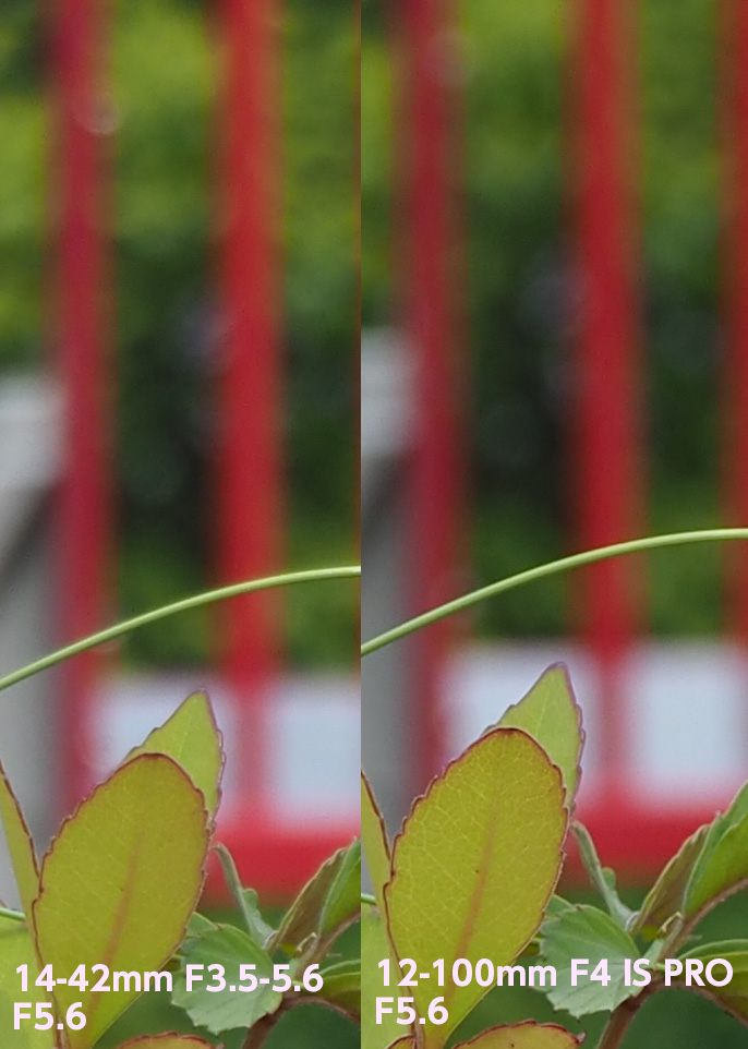 ボケを比較